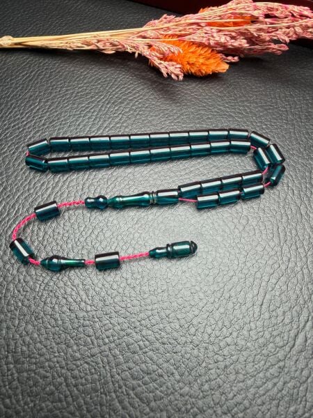 Küçük Boy Kesme Model  Ateş Kehribar Tesbih