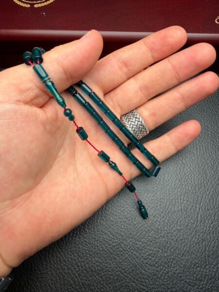 Küçük Boy Kesme Model  Ateş Kehribar Tesbih