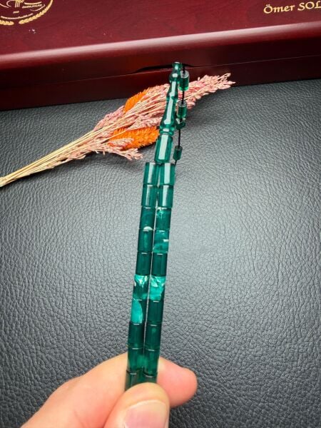 Küçük Boy Kesme Model  Ateş Kehribar Tesbih