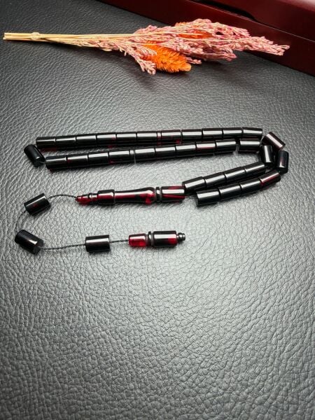 Kesme Model Ateş Kehribar Tesbih