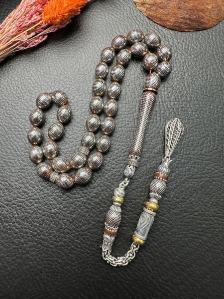 Beyzi  Model Gümüş İşlemeli Kuka Tesbih