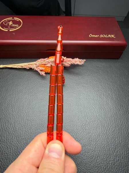 Kesme Model Ateş Kehribar Tesbih