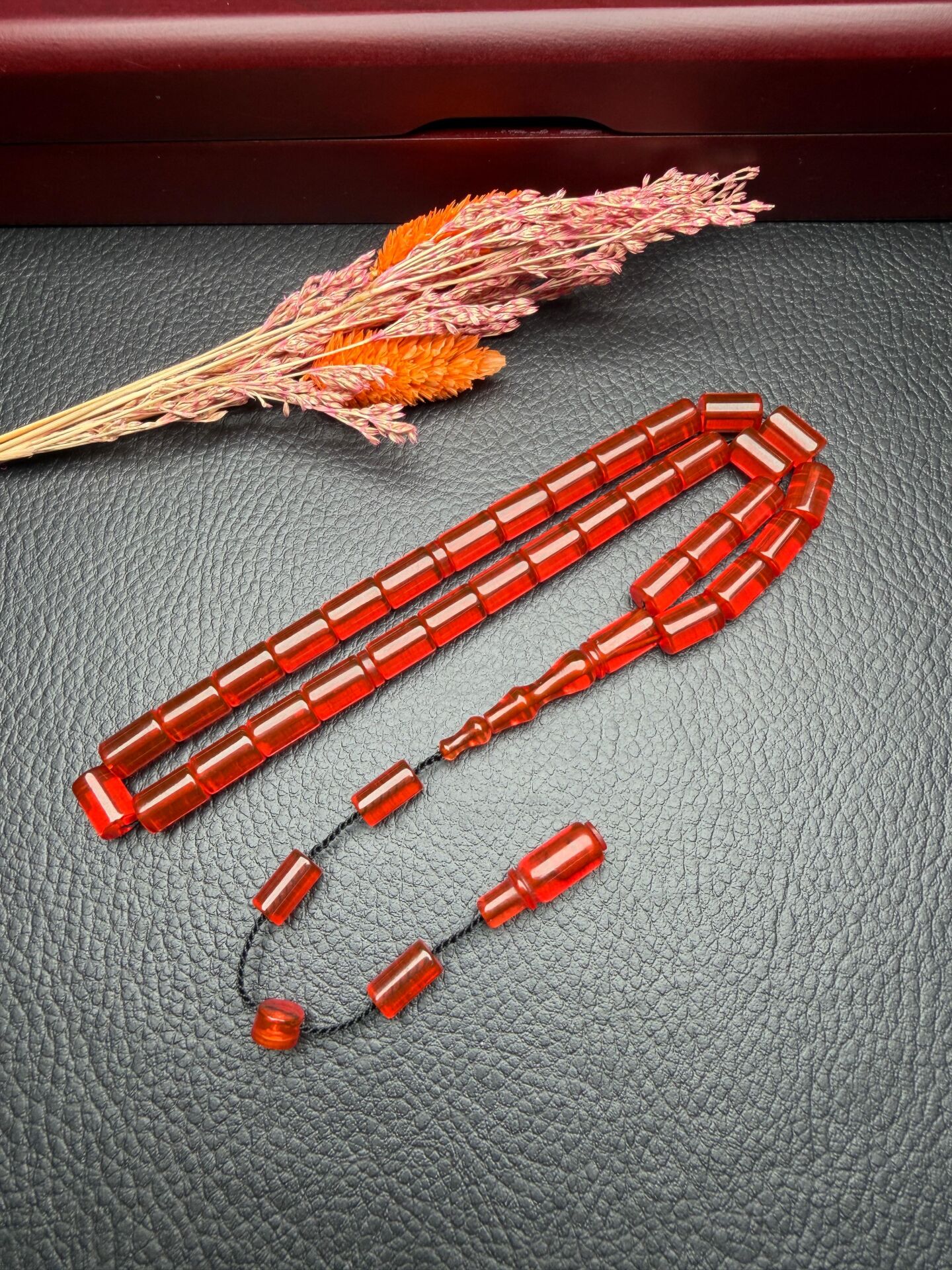 Kesme Model Ateş Kehribar Tesbih