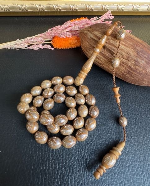 Beyzi Model Gümüş İşlemeli Kuka Tesbih