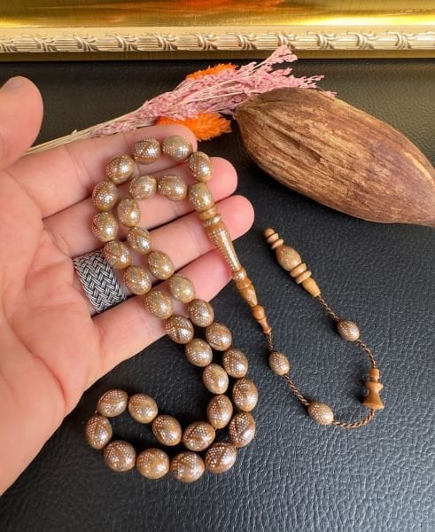 Beyzi Model Gümüş İşlemeli Kuka Tesbih