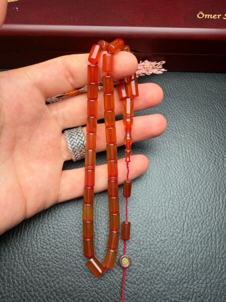 Kesme Model Ateş Kehribar Tesbih