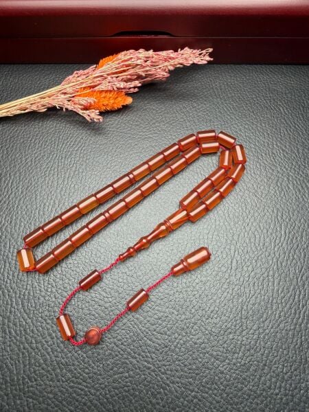 Kesme Model Ateş Kehribar Tesbih