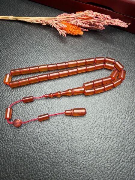 Kesme Model Ateş Kehribar Tesbih