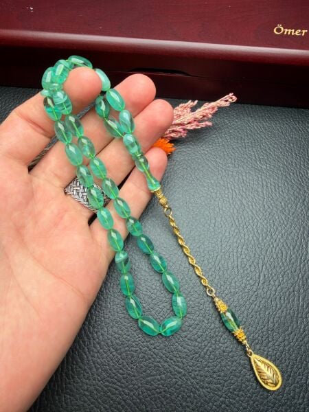 Badem Model Sıkma Kehribar Tesbih