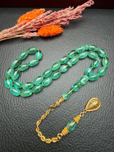 Badem Model Sıkma Kehribar Tesbih