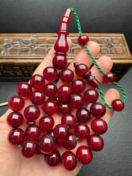 Sıkma Kehribar Tesbih