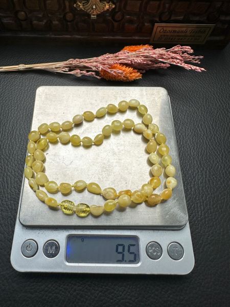 Damla Kehribar Yetişkin Kolye