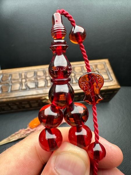 Armudi Model Eski Osmanlı Ateş Kehribar Tesbih