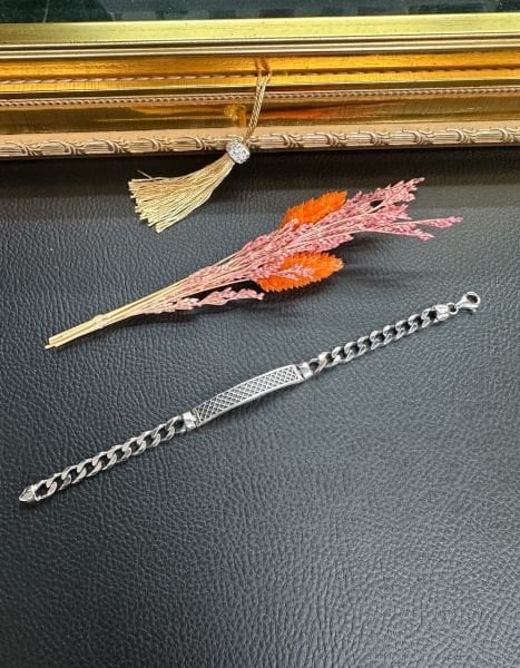 Özel Tasarım Erkek Gümüş Bileklik