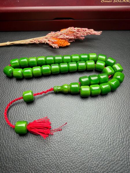 Büyük Boy Sıkma Kehribar Tesbih