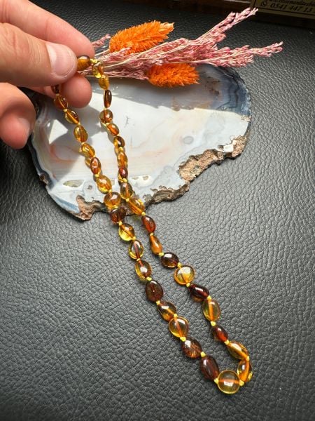 Damla Kehribar Bebek Kolye