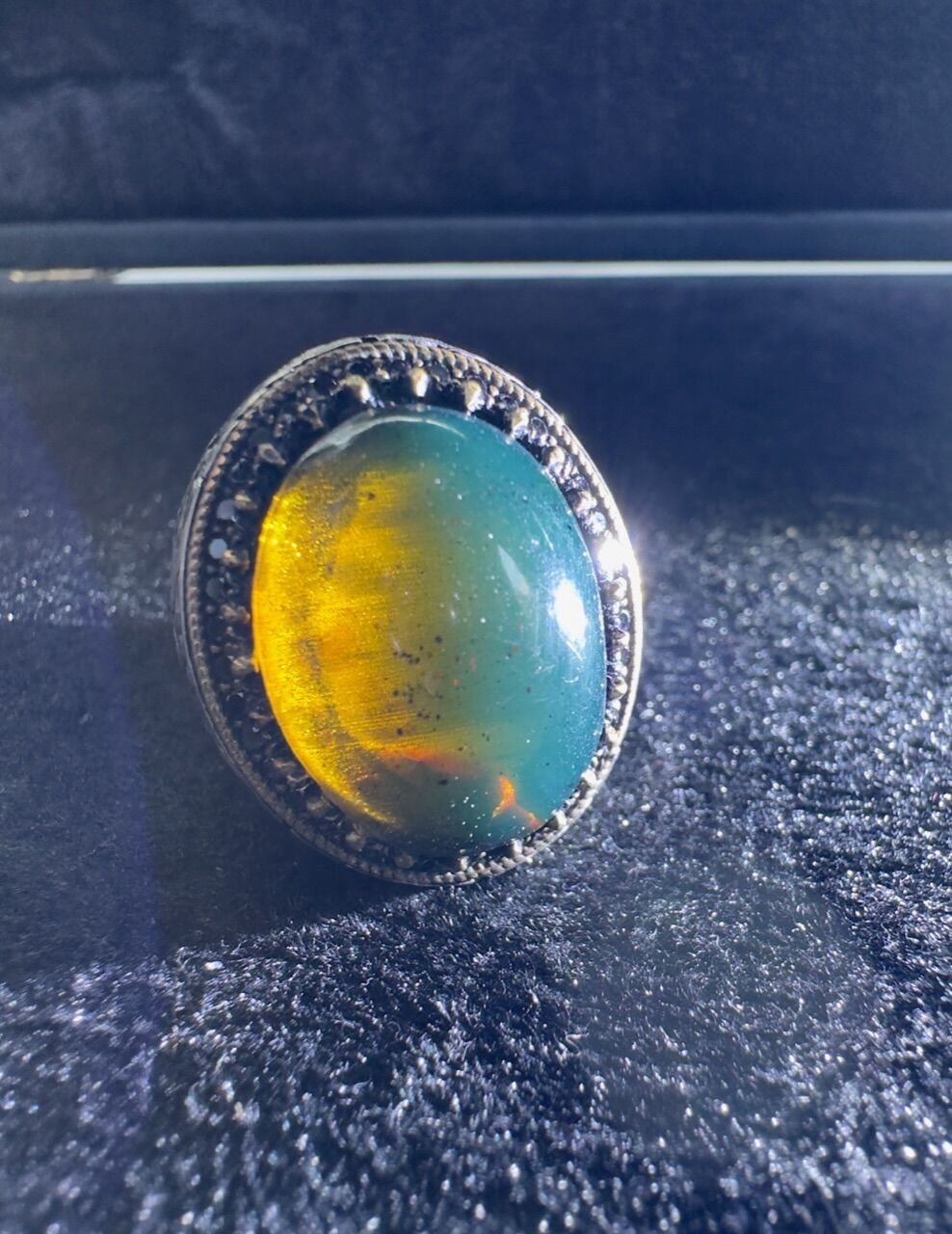 Dominik Taşlı Özel Tasarım 925 Ayar Gümüş Erkek Yüzük