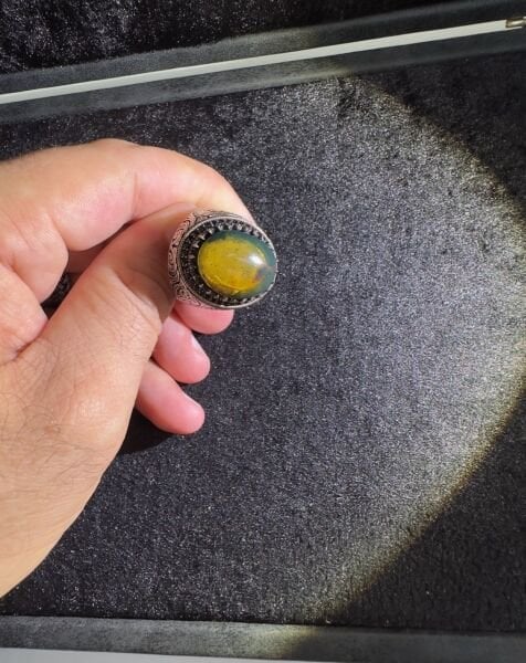 Dominik Taşlı Özel Tasarım 925 Ayar Gümüş Erkek Yüzük