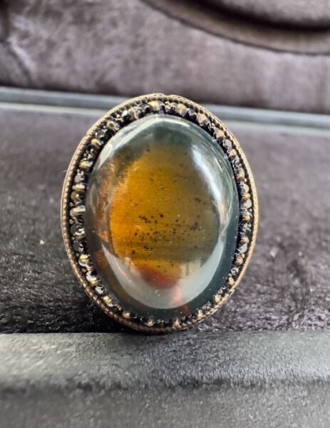 Dominik Taşlı Özel Tasarım 925 Ayar Gümüş Erkek Yüzük