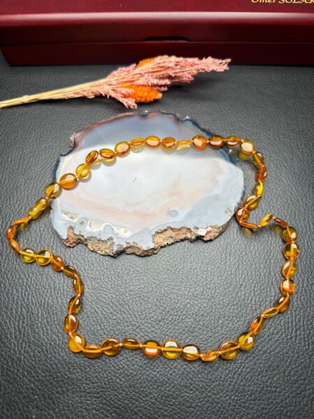 Damla Kehribar Bebek Diş Kolyesi