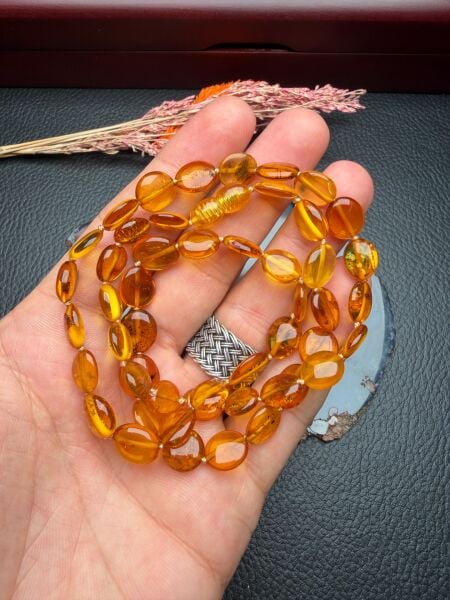 Damla Kehribar Yetişkin Kolye