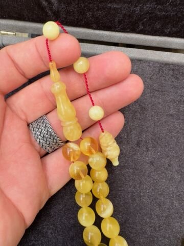 Küre Model Baltık Damla Kehribar Tesbih