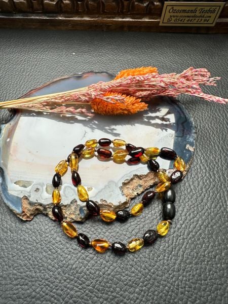 Damla Kehribar Bebek Kolye