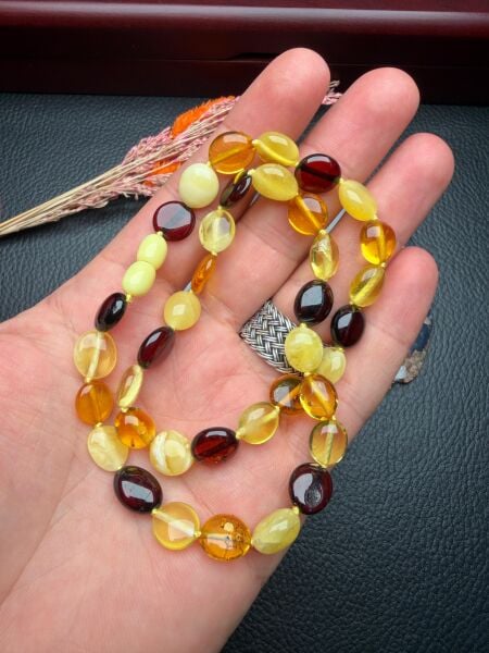 Damla Kehribar Yetişkin Kolye