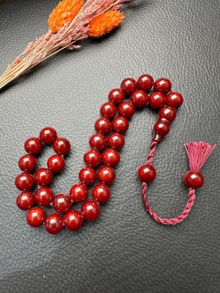 Küre Model Sıkma Kehribar Tesbih