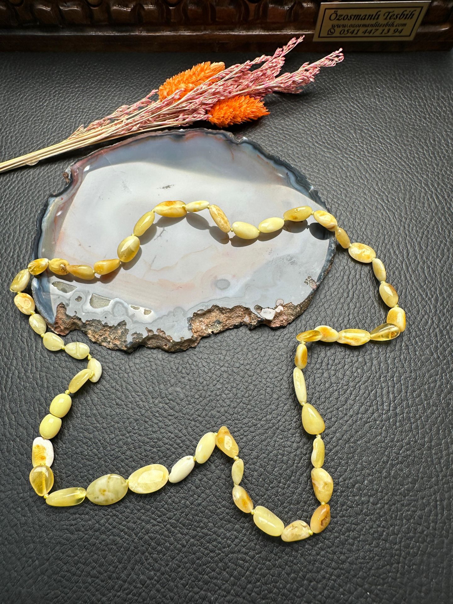 Damla Kehribar Çocuk Kolye