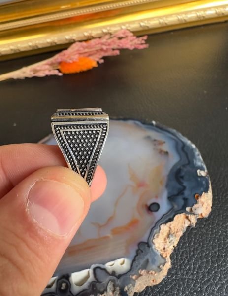 Swarowski Taşı Özel Tasarım Erkek Yüzük