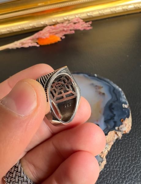 Swarowski Taşı Özel Tasarım Erkek Yüzük