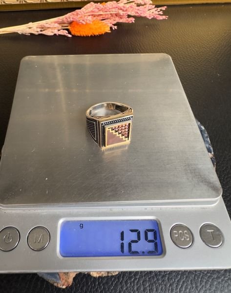 Swarowski Taşı Özel Tasarım Erkek Yüzük