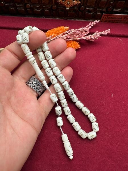 Kapsül Model Pirinç Çakım Deve Kemiği Tesbih