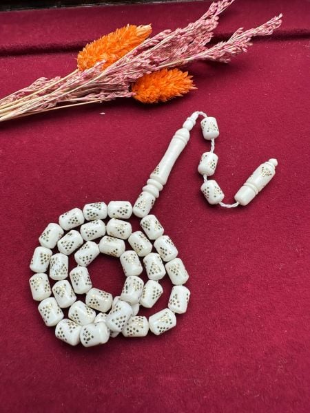 Kapsül Model Pirinç Çakım Deve Kemiği Tesbih