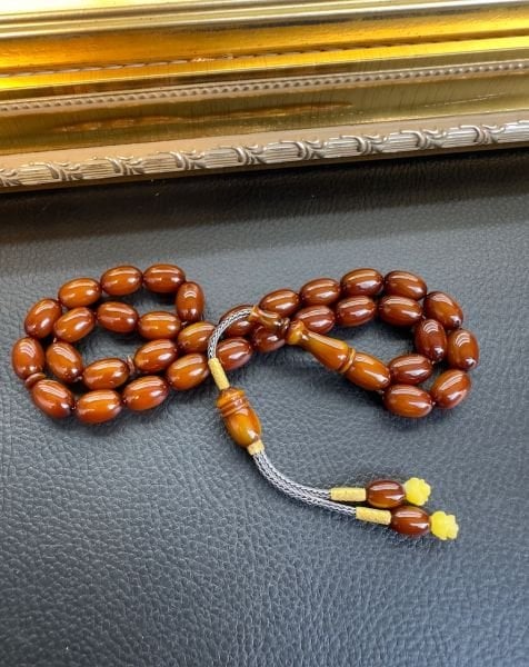 Badem Model Sıkma Kehribar Tesbih