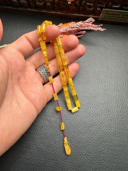 Kesme Model Sıkma Kehribar Tesbih