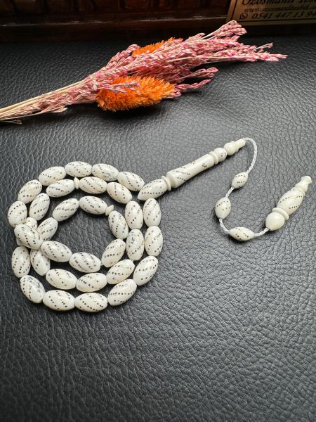 Badem Model Pirinç Çakım Deve Kemiği Tesbih