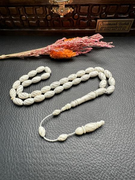 Badem Model Pirinç Çakım Deve Kemiği Tesbih