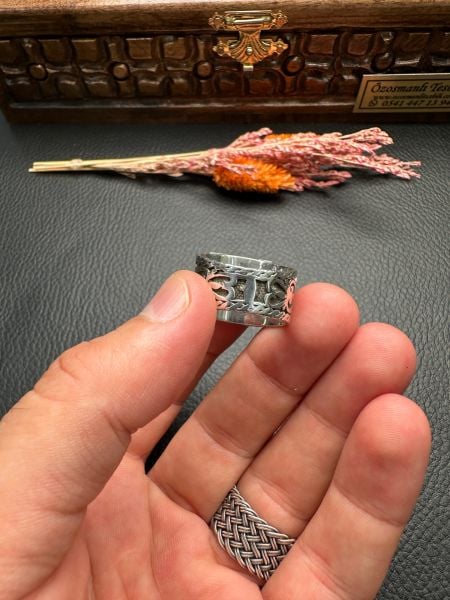 Osmanlu Tuğralı Gümüş Yüzük