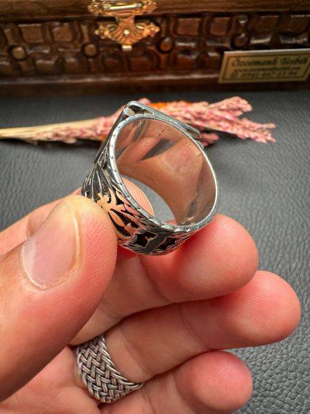 Osmanlu Tuğralı Gümüş Yüzük