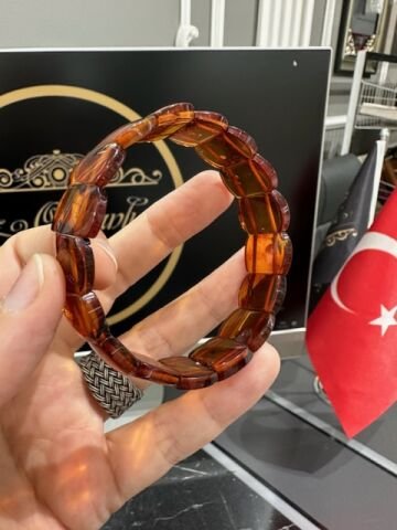Rolex Model Baltık Damla Kehribar Bileklik