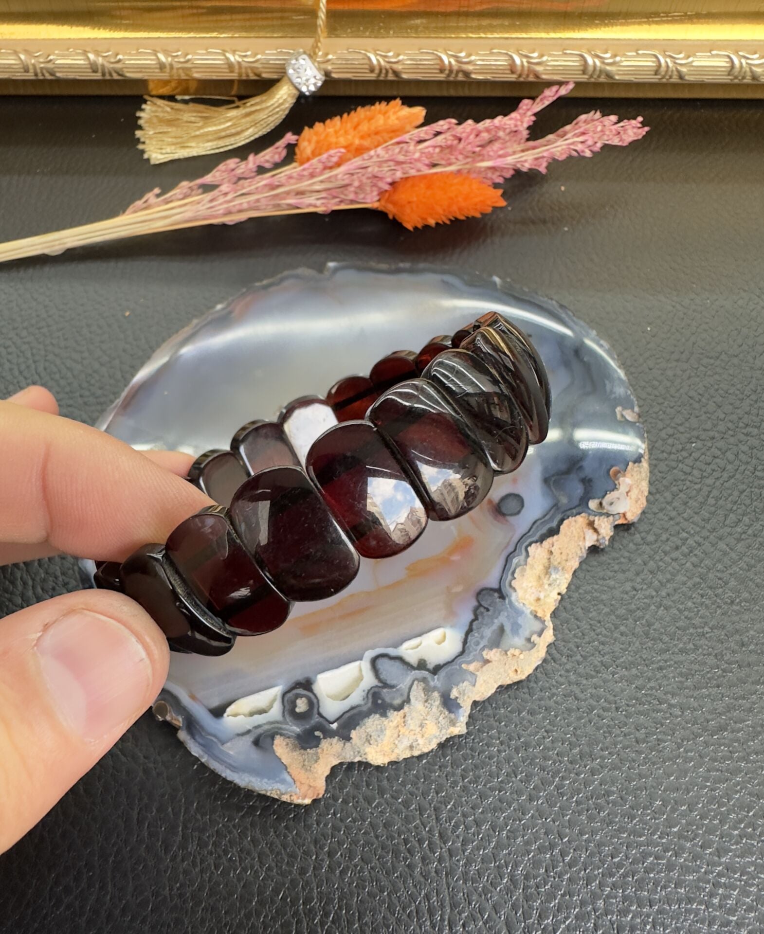 Rolex Model Damla Kehribar Bileklik