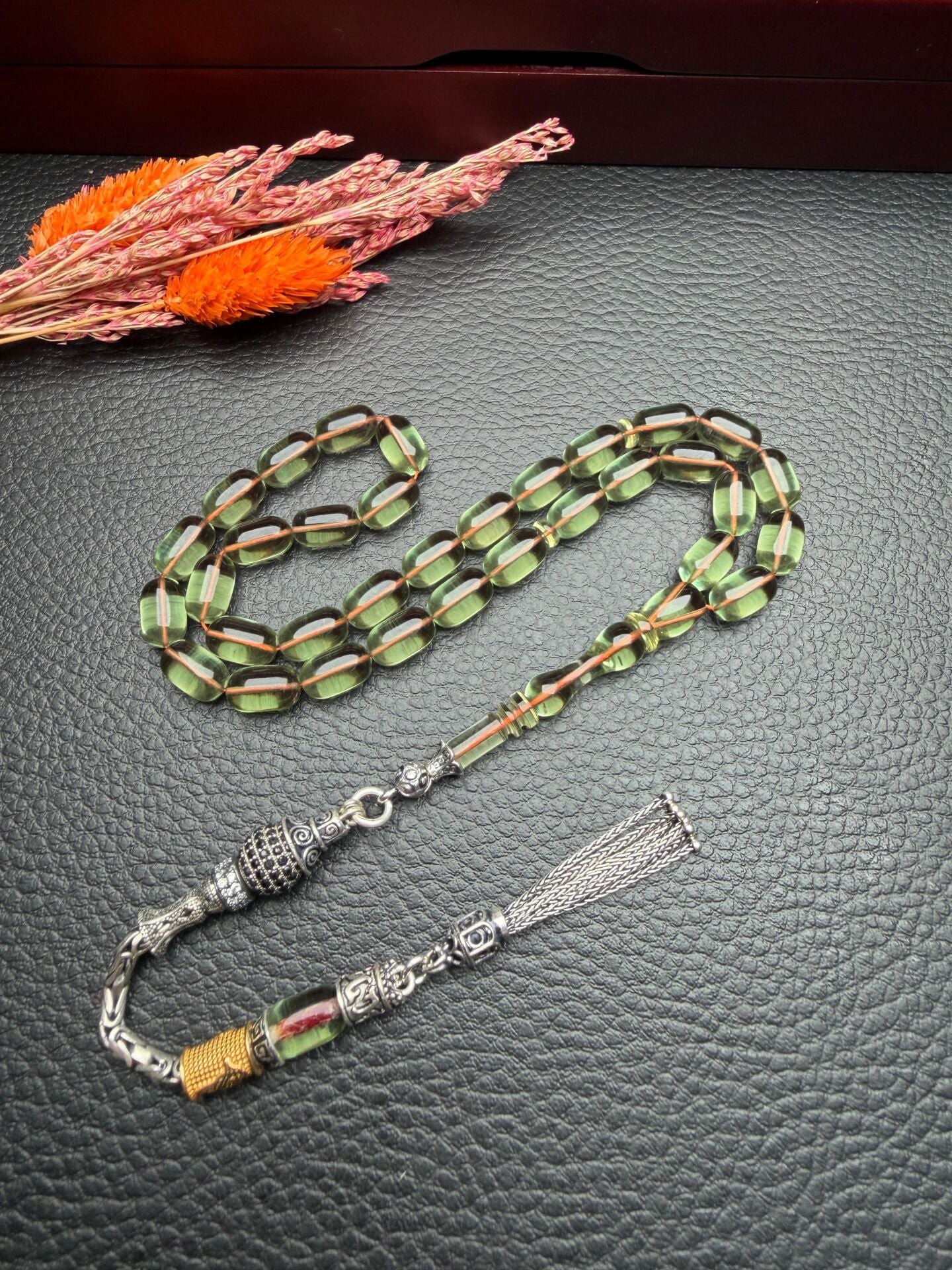 Kapsül Model Ateş Kehribar Tesbih