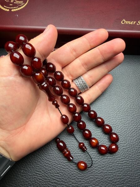 Osmanlı Benzetme Sıkma Kehribar Tesbih