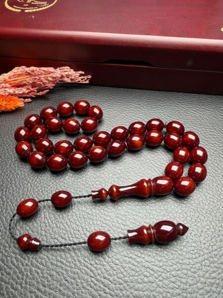 Osmanlı Benzetme Sıkma Kehribar Tesbih