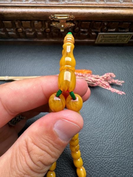 Emre Gürbüz Usta Dizayn Traşlı Osmanlı Sıkma Kehribar Tesbih