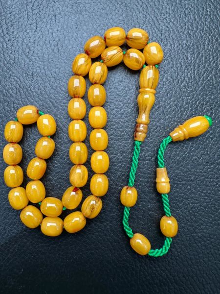 Emre Gürbüz Usta Dizayn Traşlı Osmanlı Sıkma Kehribar Tesbih