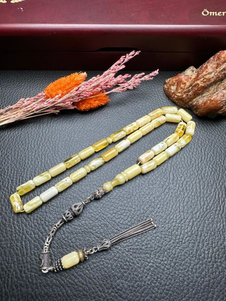 Kapsül Model Damla Kehribar Tesbih