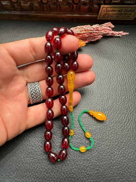 Onur Kaşkaya Usta Dizayn İngiliz Kolye Osmanlı Sıkma Kehribar Tesbih